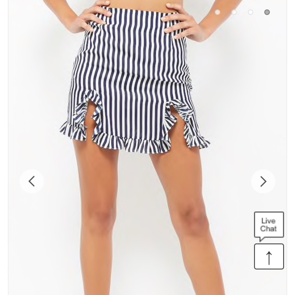 Blue ruffle never worn skirt